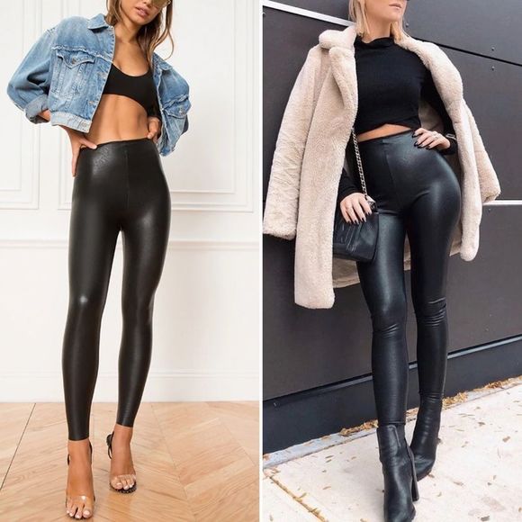 Commando Perfect Control Black Faux Leather Legging Size Medium - Picture 11 of 12